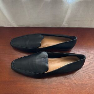 Via Spiga Black Leather Driving Loafer